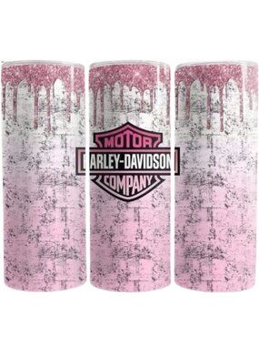 Harley Davison Pink 20oz Skinny Tumbler Insulated Cup